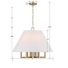 Crystorama Lighting Westwood 6 - Light Chandelier in  Vibrant Gold - 3 of 4