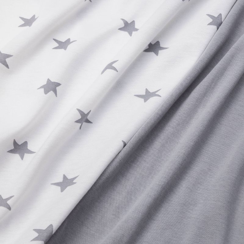 Fitted Jersey Crib Sheet - Gray &#38; Scatter Star - Cloud Island&#8482; 2pk, 3 of 5