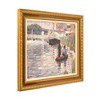 American Art Decor 30.75"x26.75" Ornate Framed View of The Siene Canvas Print by Georges Seurat: Impressionist Wall Art, Gold Frame - 2 of 4