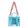 Lilo & Stitch Clear Blue Glitter Print Tote With Detachable Strap - 4 of 4