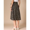 INSPIRE CHIC Women's High Waist Floral Print Midi Length Tie Front Split Skirts - 4 of 4