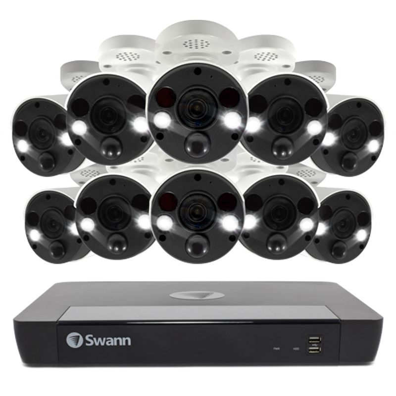 Swann Pro 4K Ultra HD 16 Channel Security Camera System, 2TB NVR, 10 PoE IP Cameras Outdoor, 1686810FB, 2 of 8
