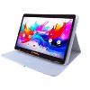 LINSAY® 10.1" Octa Core  256GB Storage Android 15 Tablet Dual Camera Android with White Leather Case - 3 of 3