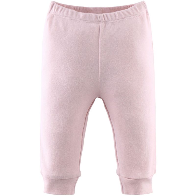 The Peanutshell Flowers & Stars 5-Pack Cuffed Baby Pants in Pink/Light Coral/White, 9-12 Months, 5 of 7