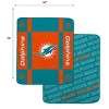 NFL Miami Dolphins Reverse Block Wordmark Double Sided Blanket: Plush Sports Throw - 3 of 3