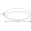 Progress Lighting Edgelit 1-Light Flush Mount, White Aluminum, 11" Diameter, Wet Rated, LED, 1325 Lumens, Title 24, ENERGY STAR - 2 of 2