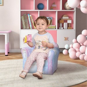 Whisen Kids Sofa Chair, Toddler Sofa Couch with Glow in the Dark Fairy Design & Wooden Frame, Perfect Gift for Kids 18-36 Months - Pink - 1 of 4