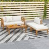 Costway 5 PCS Outdoor Conversation Furniture Set with 3 Chairs 1 Ottoman 1 Coffee Table - 4 of 4