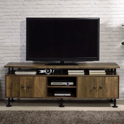 NicBex Rustic TV Stand with 2-Shelf and 4 Cabinets Modern Entertainment Center Media Console for Living Room, Bedroom