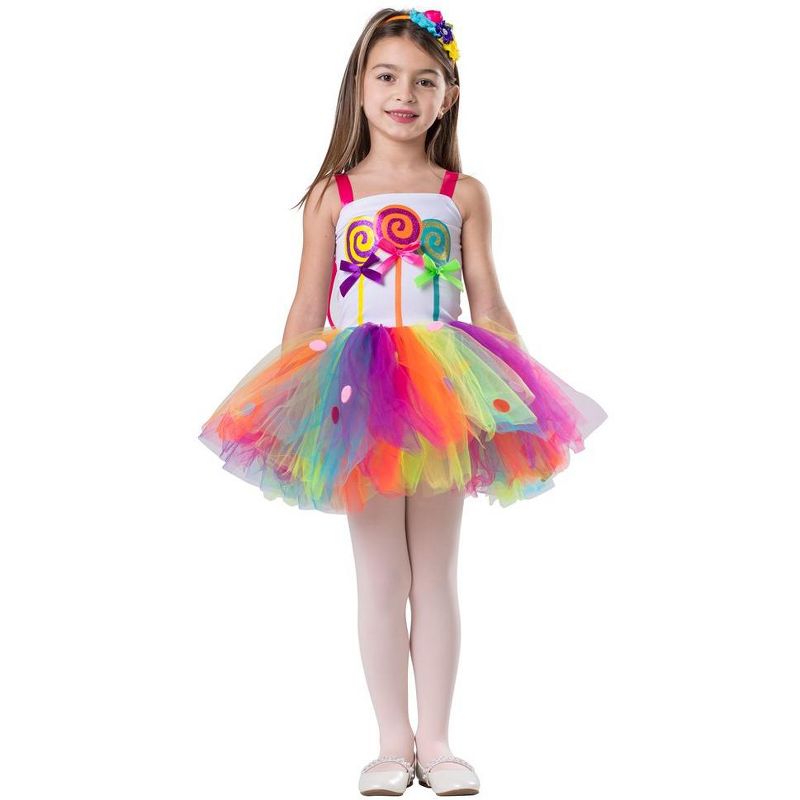 Dress Up America Candy Lollipop Dress Costume For Toddler Girls, 1 of 4