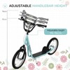 INFURNIC Kick Scooters Youth Scooter with Adjustable Handlebar Dual Brakes and Inflatable Tires, Blue, 54.8"*22.8"*35.5" - 2 of 4
