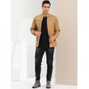 Lars Amadeus Men's Stand Collar Zip Up Motorcycle Biker Faux Leather Jacket - 3 of 4