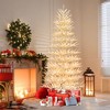 Tangkula 7 FT Pre-Lit Artificial Christmas Tree Hinged w/ 820 Coral-Like Branch Tips 923 RGB LED Lights 17 Lighting Modes Timer Remote & Memory - 4 of 4