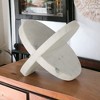 HomeRoots White Marble Geometric Circular Sculpture - 2 of 4