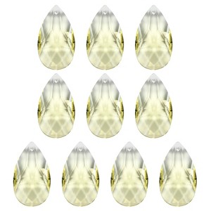 Unique Bargains Crystal Pendants Teardrop Beads for DIY Lamp Arts Crafts Decoration 10 Pcs - 1 of 4