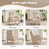 Rocking Glider Chair Modern Upholstered for Nursery, High Back Nursing Chair Upholstered with Foot Rest for Living Room, Bedroom - 4 of 4