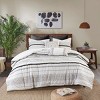 Okak Queen/King 3-Piece Chic Style Cotton Printed Bed Duvet Cover Set with Trims,Comfortable Coverlet Bedding Sets,Machine Washable - 3 of 4