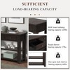 NicBex 3 Drawer Console Table with 2 Open Shelves,Entryway Table with Metal Handles,Modern Couch Table for Living Room,Distressed Black - 4 of 4