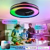 HUMHOLD 20" Smart Low Profle Ceiling Fans with RGB Lights Remote/APP/Voice Control, Bladeless Ceiling Fans with 6 Speeds, Timer, Quiet DC Motor, Black - 2 of 4