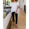 Women's Giving In V Neck Spliced Top - One Eleven North - 3 of 4