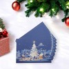 Unique Bargains Christmas Greeting Card Blue Green 4.5x3.1 Inch 10 Pcs - 2 of 4