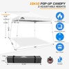 EAGLE PEAK Slant Leg Pop-up Canopy Tent Easy One Person Setup Instant Outdoor Beach Canopy Folding Portable Sports Shelter - 3 of 4