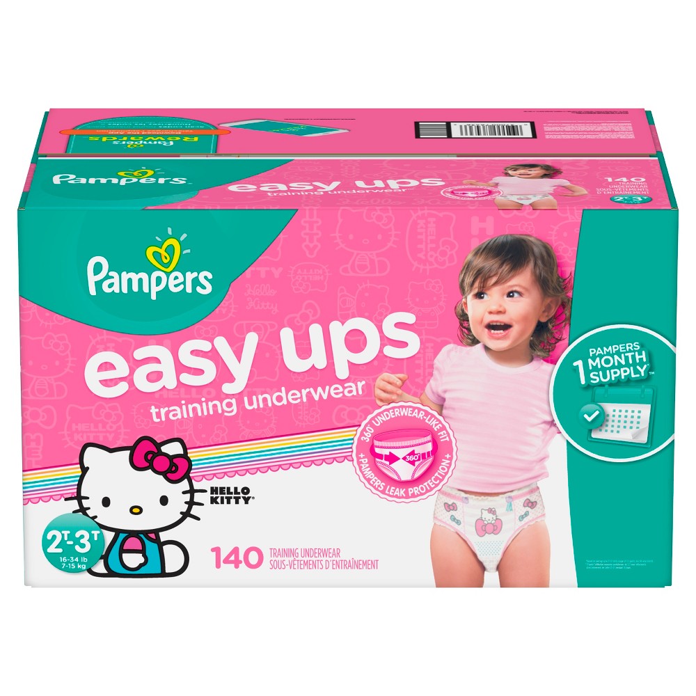 UPC 037000764366 product image for Pampers Easy Ups Girls Training Pants One-Month Supply (Assorted Sizes) | upcitemdb.com