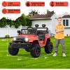 12V Kids Ride On Truck, Battery Powered Electric Car w/Remote, 3 Speeds, Spring Suspension, Headlights & Music for 3-8 - 4 of 4