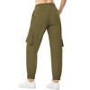 Clearlove Women's Ankle-Length Structured Pocket Jogger Pants Tapered Athletic Lounge Casual Trousers - 3 of 4