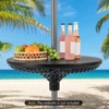 Tangkula Outdoor Umbrella Table Tray Fit 1.5"/1.34"/1.26" Umbrella Poles for Backyard - 2 of 4