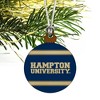 Hampton University HU Stripes Mini Small Tiny Wood Christmas Tree Holiday Ornament - 3 of 4