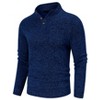 Men's Casual Henley Pullover Sweater Slim Fit Knitted Thermal Fleece Polo Sweatshirt - 2 of 4