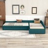 Twin Size Upholstered Double Daybed with Trundle and Drawer for Bedroom - 3 of 4