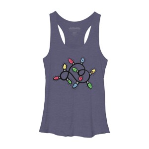 Women's Design By Humans Christmas Lights By emcgaughey Racerback Tank Top - 1 of 3