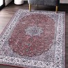 Washable Vintage Rug Non Slip Low Pile Rug Soft Throw Floor Cover Floral Foldable Indoor Carpet for Living Room Bedroom Playroom Nursery - 2 of 4