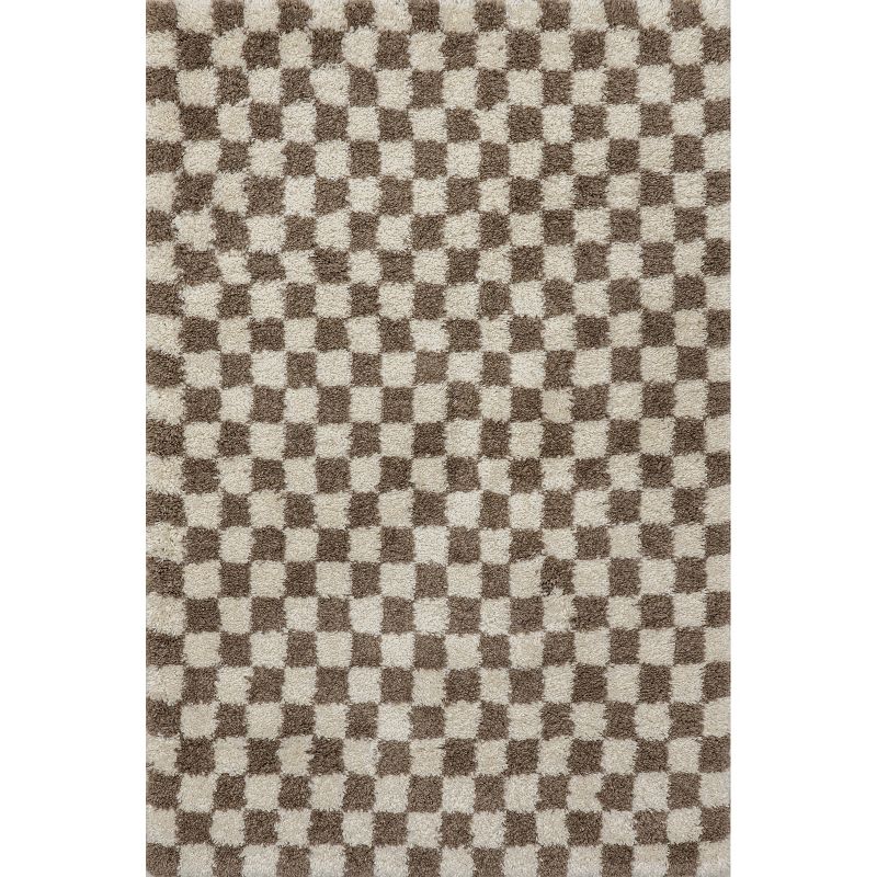 nuLOOM Adelaide Mid-Century Checkered Shag Area Rug, 1 of 10