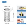 Unique Bargains Stainless Steel Anti-Odo Bathroom Hair Catcher Floor Drain Strainer - 2 of 4