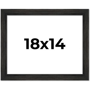 PosterPalooza | 18x14 Wide Barnwood Picture Frame, UV Acrylic, 6 Finishes - Grey, Brown, White, and Black - 1 of 4