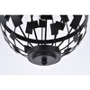 Elegant Lighting Levante 1 light pendant in black - 4 of 4