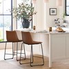 Dovelina 29" Modern PU Leather Barstool Counter Stool Set of 2 - 3 of 4