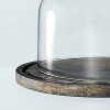 2pc Distressed Wood & Glass Cloche Dessert Storage Black/Clear - Hearth & Hand™ with Magnolia - image 4 of 4