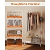 Clothing Rack, Clothing Rack with Sturdy Metal Frame, Hanging Rack with Bottom Mesh Storage Shelf, Rolling Garment Rack - 4 of 4