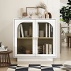 31.1"Storage Cabinet with Acrylic Door for Living Room, Dining Room, Study,White - 2 of 4