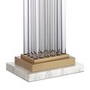 Vienna Full Spectrum Darcia Modern Table Lamp with White Riser 29" Tall Crystal Sheer Outer White Linen Inner Shade for Bedroom Living Room Bedside - 4 of 4