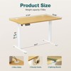 Unikito Ergonomic Standing Desk, Height Adjustable Desk with Control Panel, Yellow, 47.24"*23.62"*48" - image 2 of 4