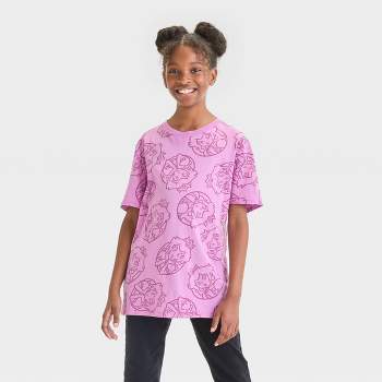 Girls' Super Mario Princess Peach Short Sleeve Graphic T-Shirt - Lilac Purple