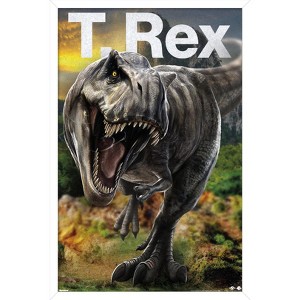 Trends International Jurassic World: Rebirth (2025) - T. Rex Framed Wall Poster Prints - 1 of 4