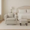 Aukfa Modern Swivel Accent Chair & Ottoman Set - Chenille Barrel Armchair with Removable Pillow ,2 Armrest Covers for Living Room, Bedroom - 4 of 4