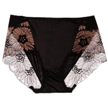 Agnes Orinda Women's Floral Lace Trim High Rise Brief Stretchy Underwear