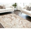 HomeRoots 8' X 11' Beige and Gold Abstract Area Rug - 2 of 4